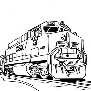 Colorful Csx Freight Train Coloring Page 43173-35937