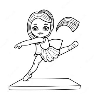 Gymnastics American Girl Doll Performing A Split Coloring Page 43192-35951