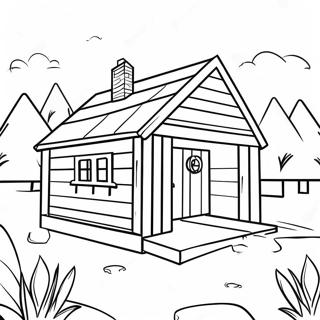 Cozy Cabin Coloring Page 4320-3483