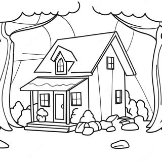 Cozy Cabin Coloring Page 4320-3484