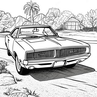 1969 Dodge Charger Classic Coloring Page 43212-35966