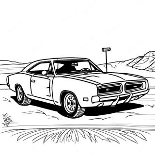 1969 Dodge Charger Classic Coloring Page 43212-35967