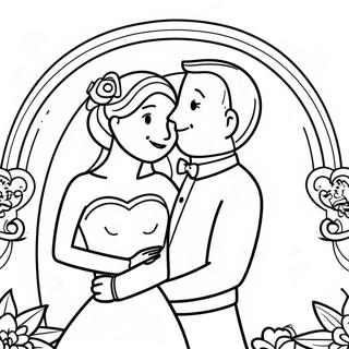 Wedding Day Bride And Groom Coloring Page 43222-35975