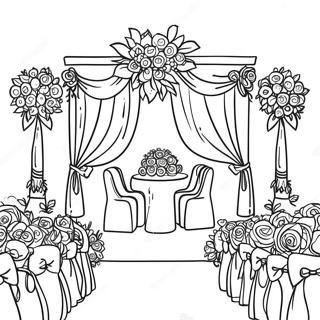 Elegant Wedding Ceremony Coloring Page 43223-35978