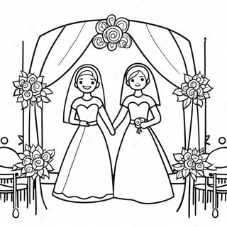 Elegant Wedding Ceremony Coloring Page 43223-35979