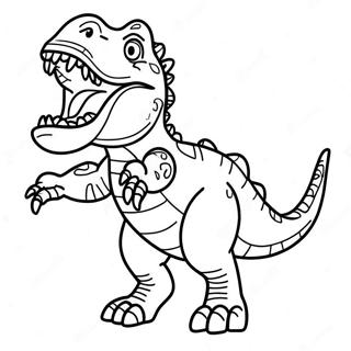 T Rex Roaring Coloring Page 43243-35989