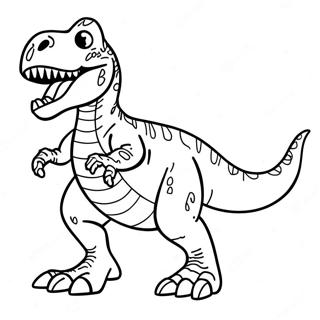 T Rex Roaring Coloring Page 43243-35990