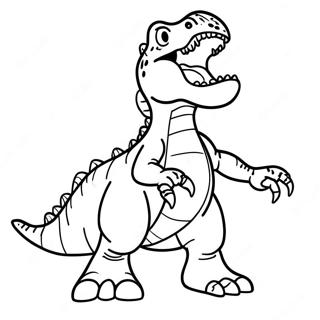 T Rex Roaring Coloring Page 43243-35991