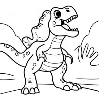 T Rex Roaring Coloring Page 43243-35992