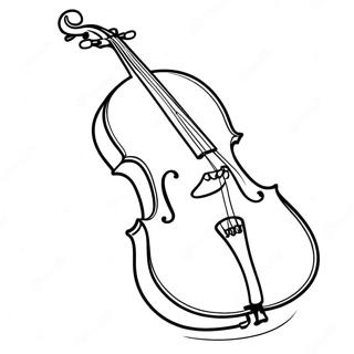 Cute Cello With A Smile Coloring Page 43253-35997