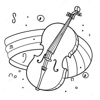 Cute Cello With A Smile Coloring Page 43253-35998