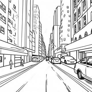 Busy City Road Coloring Page 43263-36005