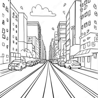 Busy City Road Coloring Page 43263-36008