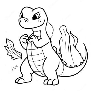 Fiery Charmeleon In Action Coloring Page 43273-36022