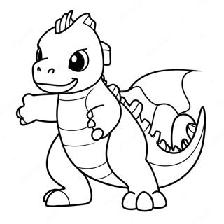 Fiery Charmeleon In Action Coloring Page 43273-36024