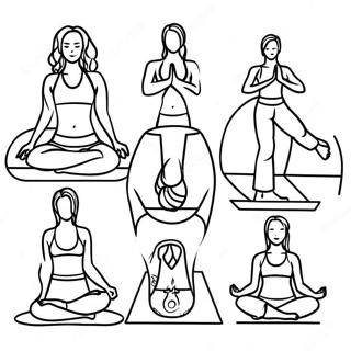 Lululemon Yoga Poses Coloring Page 43293-36034