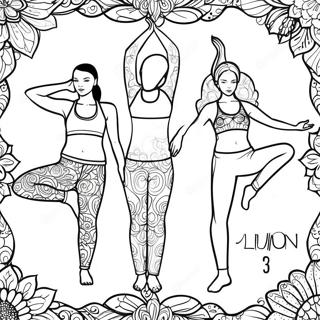 Lululemon Yoga Poses Coloring Page 43293-36036