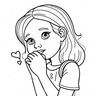 Sad Girl With A Broken Heart Coloring Page 43303-36047