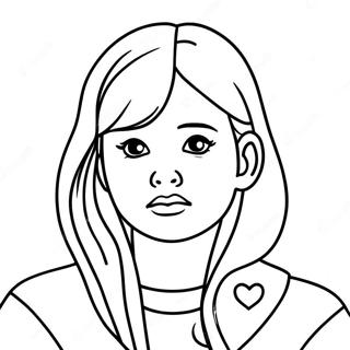 Sad Girl With A Broken Heart Coloring Page 43303-36048