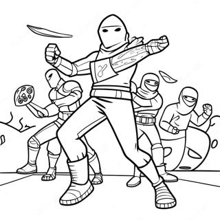 Epic Fortnite Ninja Battle Coloring Page 43313-36043