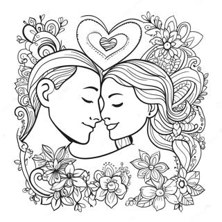 Romantic Soulmate Love Quotes Coloring Page 4331-3495