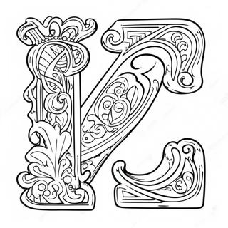 Colorful Aleph Bet Letters Coloring Page 43323-36062