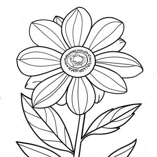 Beautiful Nebraska State Flower In Bloom Coloring Page 43393-36111