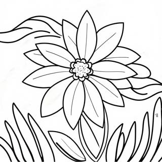 Beautiful Nebraska State Flower In Bloom Coloring Page 43393-36112