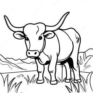 Texas Longhorn Coloring Page 43402-36118