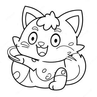 Cute Litten Playing With A Ball Coloring Page 43443-36161