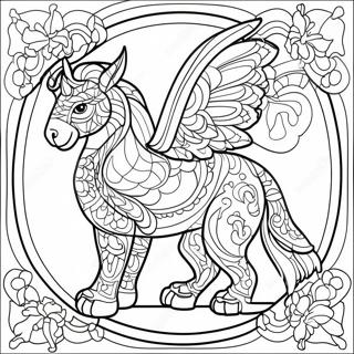 Animal Stained Glass Coloring Page 43452-36154