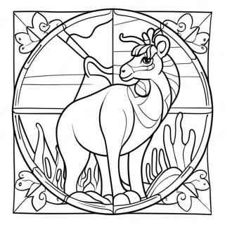 Animal Stained Glass Coloring Page 43452-36156