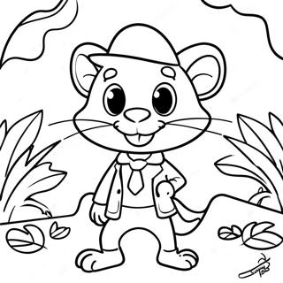 Adventurous Geronimo Stilton In Jungle Coloring Page 43463-36172