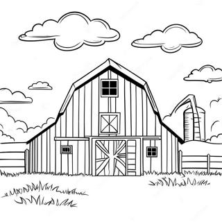 Realistic Barn Coloring Pages