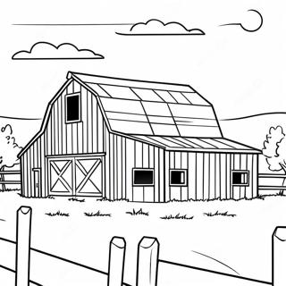 Realistic Barn Coloring Page 43482-36174