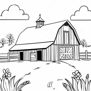 Realistic Barn Coloring Page 43482-36176