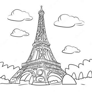 Eiffel Tower Coloring Page 43492-36190