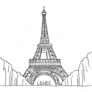 Eiffel Tower Coloring Page 43492-36192