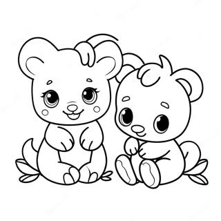 Cute Baby Animals Precious Moments Coloring Page 43503-36198