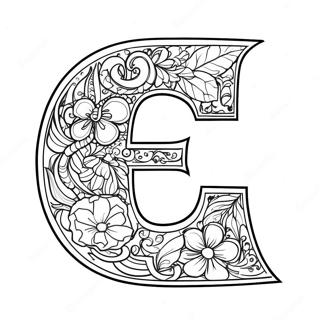 Letter E Coloring Page 4350-3508