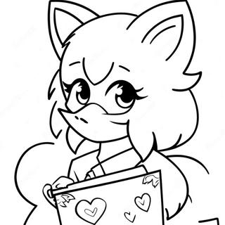 Fox Anime Girl Coloring Page 43512-36206