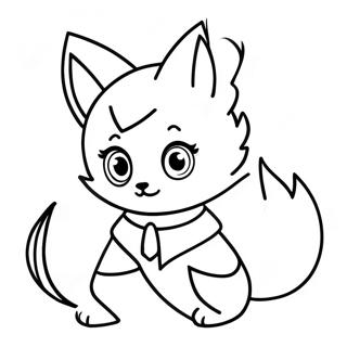 Fox Anime Girl Coloring Page 43512-36207