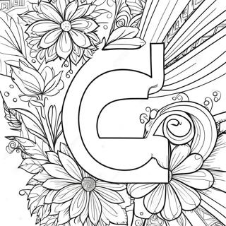 Elegant Letter E Coloring Page 4351-3511