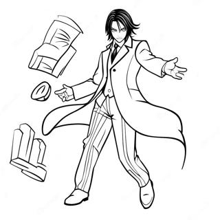 Sebastian Michaelis In Action Coloring Page 43543-36233