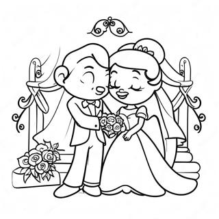 Disney Wedding Coloring Page 43562-36244