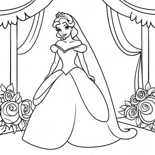 Enchanting Disney Princess Wedding Coloring Page 43563-36249