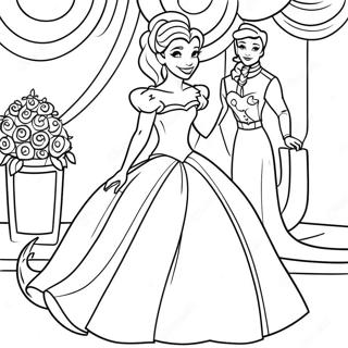 Enchanting Disney Princess Wedding Coloring Page 43563-36250