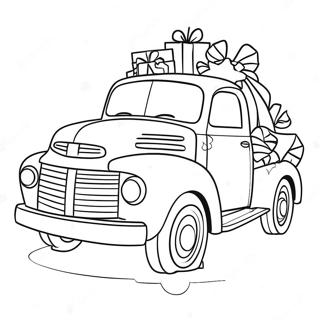 Christmas Truck Coloring Pages