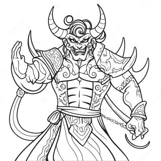 Muzan In Demon Form Coloring Page 43593-36274