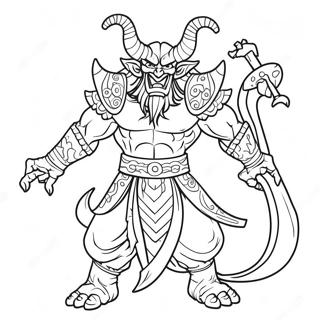 Muzan In Demon Form Coloring Page 43593-36275